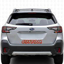 Adesivo in Vinile Personalizzato con Testo Stile Forest per Porta Bagagliaio Subaru Outback_4
