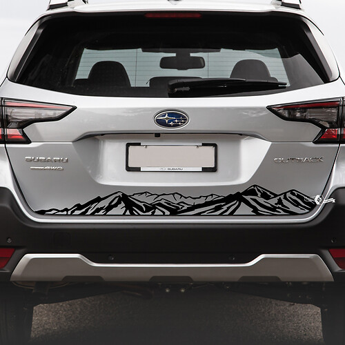 Suba Outback paraurti posteriore montagne vinile adesivo decalcomania grafica
