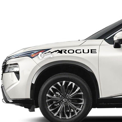 Grafica dell'autoadesivo della decalcomania del vinile del lato del cofano Nissan Rogue Mountains
