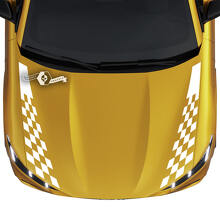 2x decalcomanie a scacchi con striscia sul cofano per adesivo in vinile Ford Mustang MACH-E MACH E
 3