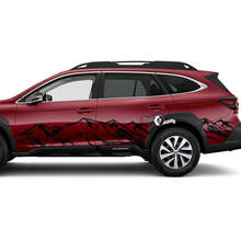 Suba Outback porte laterali montagne adesivo in vinile decalcomania grafica
 2