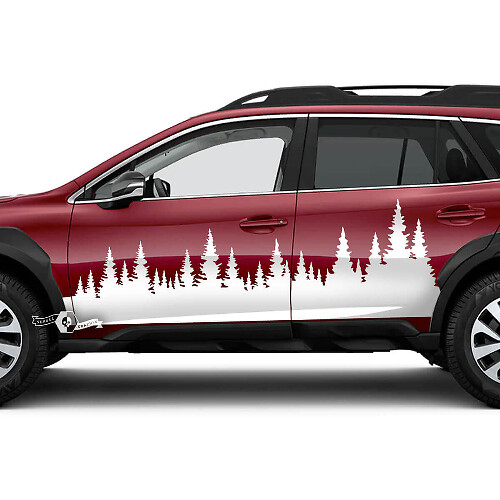 Kit Adesivi in Vinile Stile Forestale per Portiera per Subaru Outback_1