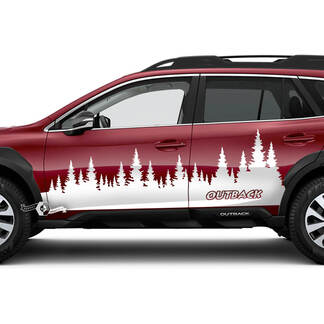 Subaru Outback porte laterali alberi vinile adesivo decalcomania grafica
