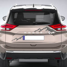 Grafica dell'autoadesivo della decalcomania del vinile del paraurti posteriore delle montagne Nissan Rogue
 2