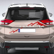 Grafica dell'autoadesivo della decalcomania del vinile del paraurti posteriore delle montagne Nissan Rogue
 3