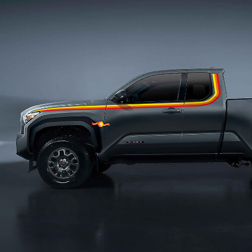 Kit adesivi in vinile strisce laterali vintage per Toyota Tacoma 2024