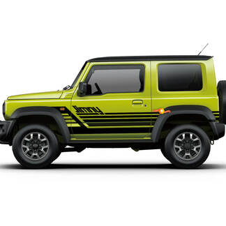 Grafica adesiva decalcomania Suzuki JIMNY con strisce retrò per porte laterali
