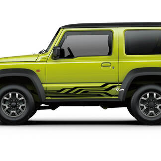 Grafica adesiva decalcomania per porte Suzuki JIMNY Geometry Side Stripes
 1