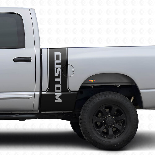 Kit adesivi in vinile con scritta personalizzata a striscia laterale posteriore per Dodge Ram Power Wagon