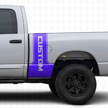 Kit adesivi in vinile con scritta personalizzata a striscia laterale posteriore per Dodge Ram Power Wagon_2