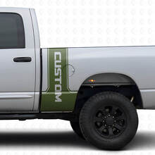Kit adesivi in vinile con scritta personalizzata a striscia laterale posteriore per Dodge Ram Power Wagon_3