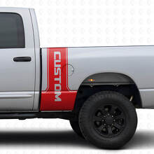 Kit adesivi in vinile con scritta personalizzata a striscia laterale posteriore per Dodge Ram Power Wagon_4