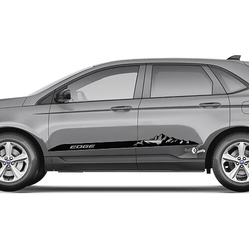 2x adesivi con grafica in vinile per decalcomanie per il corpo delle strisce in vinile Ford Edge Doors delle montagne laterali

