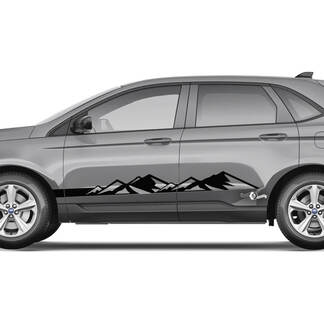 2x adesivi grafici in vinile per decalcomanie per carrozzeria Ford Edge Doors Side Mountains 2
 1