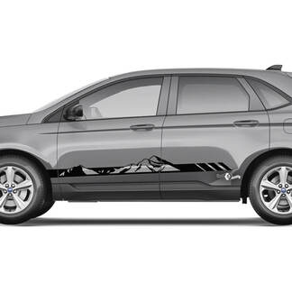 2x adesivi grafici in vinile per decalcomanie per carrozzeria Ford Edge Doors Side Mountains 3
 1