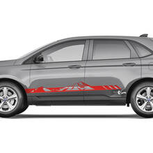 2x adesivi grafici in vinile per decalcomanie per carrozzeria Ford Edge Doors Side Mountains 3
 2