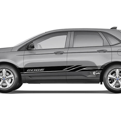 2x adesivi con grafica in vinile per decalcomanie per carrozzeria in vinile per porte laterali Ford Edge
