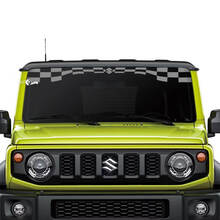 Grafica adesiva decalcomania bandiera a scacchi Suzuki JIMNY per parabrezza
 3