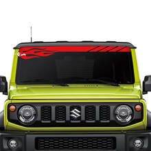 Grafica adesiva decalcomania Suzuki JIMNY parabrezza Flame
 2