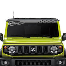 Grafica adesiva decalcomania Suzuki JIMNY parabrezza Flame
 3