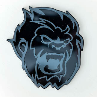 Emblema dei distintivi del parafango del distintivo 3D di Angry Yeti Sasquatch
