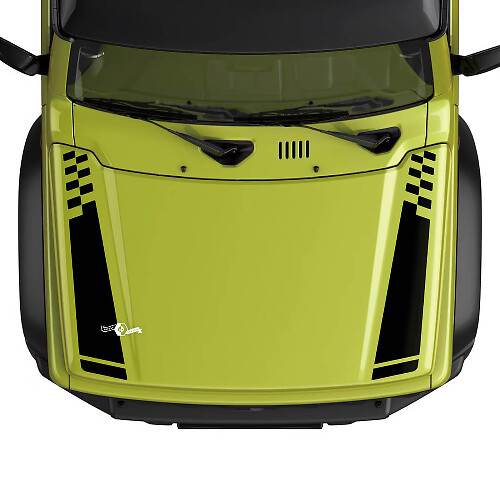 Adesivi a scacchi bandiera a quadri per cofano Suzuki JIMNY
