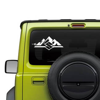 Grafica adesiva decalcomania Suzuki JIMNY per finestrino posteriore con logo Mountains
 1