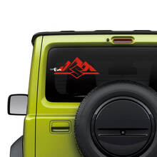 Grafica adesiva decalcomania Suzuki JIMNY per finestrino posteriore con logo Mountains
 2