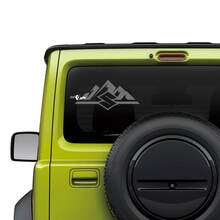 Grafica adesiva decalcomania Suzuki JIMNY per finestrino posteriore con logo Mountains
 3