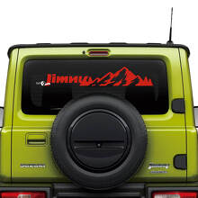Adesivo Grafico Lettere Montagne per Finestrino Posteriore Suzuki JIMNY 2
