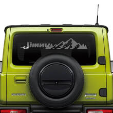 Adesivo Grafico Lettere Montagne per Finestrino Posteriore Suzuki JIMNY 3
