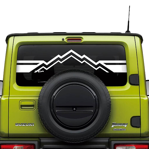 Adesivo Decorativo per Vetro Posteriore Mountains per Suzuki JIMNY