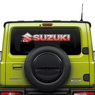 Grafica adesiva decalcomania logo Suzuki JIMNY con logo sfumato sul lunotto posteriore
