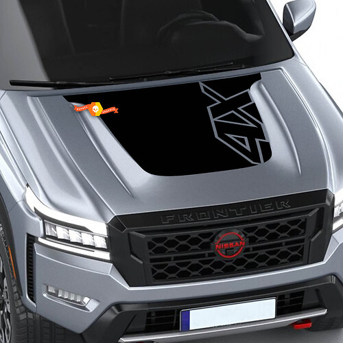 Nissan Frontier 4X Pro-4x Decalcomania per cofano in vinile Off Road Blackout Adesivo per decalcomanie grafiche
