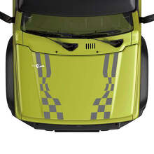 Bandiera a scacchi Striscia decalcomania aderente per cofano per Suzuki JIMNY 3