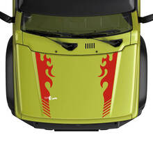 Grafica adesiva decalcomania Suzuki JIMNY Hood Stripes Flame Strobe
 2