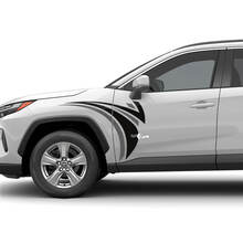 Il kit di adesivi grafici tribali anteriori laterali si adatta alla decalcomania in vinile Toyota RAV4
 2