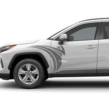 Il kit di adesivi grafici tribali anteriori laterali si adatta alla decalcomania in vinile Toyota RAV4
 3