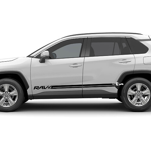 Il kit di adesivi grafici del pannello basculante del pannello inferiore laterale si adatta alla decalcomania in vinile Toyota RAV4
