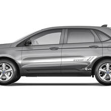 Adesivo grafico in vinile con decalcomania per carrozzeria Ford Edge Doors Vinyl Racing Stripes
 3