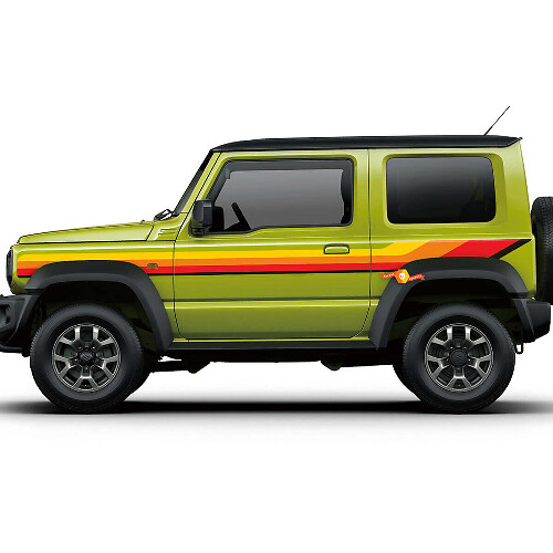 Adesivo Grafico Strisce Laterali Vintage Retrò 6 Per Suzuki JIMNY Sierra