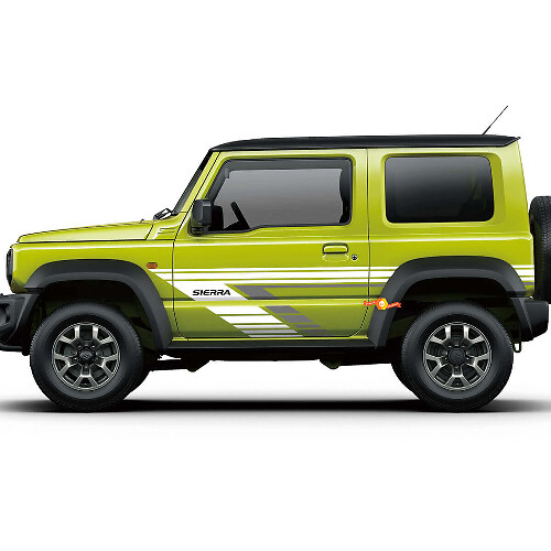 Adesivi Grafici Strisce Retro Vintage Lati Porte Per Suzuki JIMNY Sierra