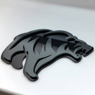 Emblema dei distintivi del parafango del distintivo 3D personalizzato dell'orso grizzly arrabbiato
