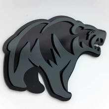 Emblema dei distintivi del parafango del distintivo 3D personalizzato dell'orso grizzly arrabbiato
 3