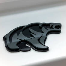 Emblema dei distintivi del parafango del distintivo 3D personalizzato dell'orso grizzly arrabbiato
 6