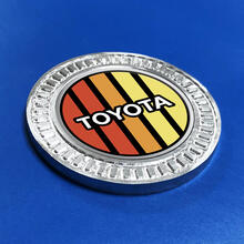 Distintivo 3D Toyota Vintage TRD Retro Heritage Racing Stripes Emblema in metallo e alluminio
 2