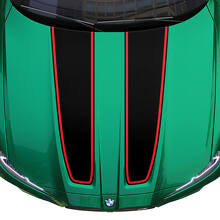 Kit Adesivi in Vinile Doppia Striscia Contorno Cofano e Bagagliaio per BMW M3 G80 M4 G82 G83_2