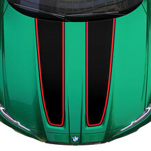 Cofano e bagagliaio CS CSL stile con striscia di contorno per BMW M4 M3 G82 G83 M Performance adesivo in vinile
 2