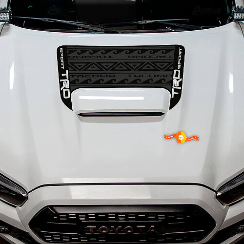 Adesivo in Vinile a Copertura Cofano Stile Polinesiano TRD per Toyota Tacoma 2016-2024_1