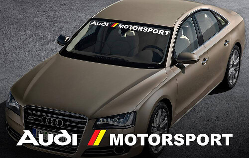 Adesivo decalcomania anteriore parabrezza parabrezza AUDI motorsport per A4 A5 A6 A8 S4 S5 S8 Q5 Q7 TT RS 4 RS8